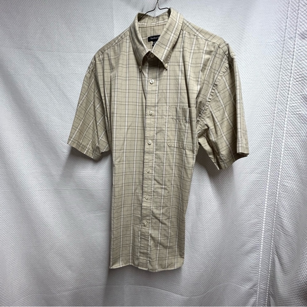 Van Heusen Tan Casual Button‎ Down Shirt